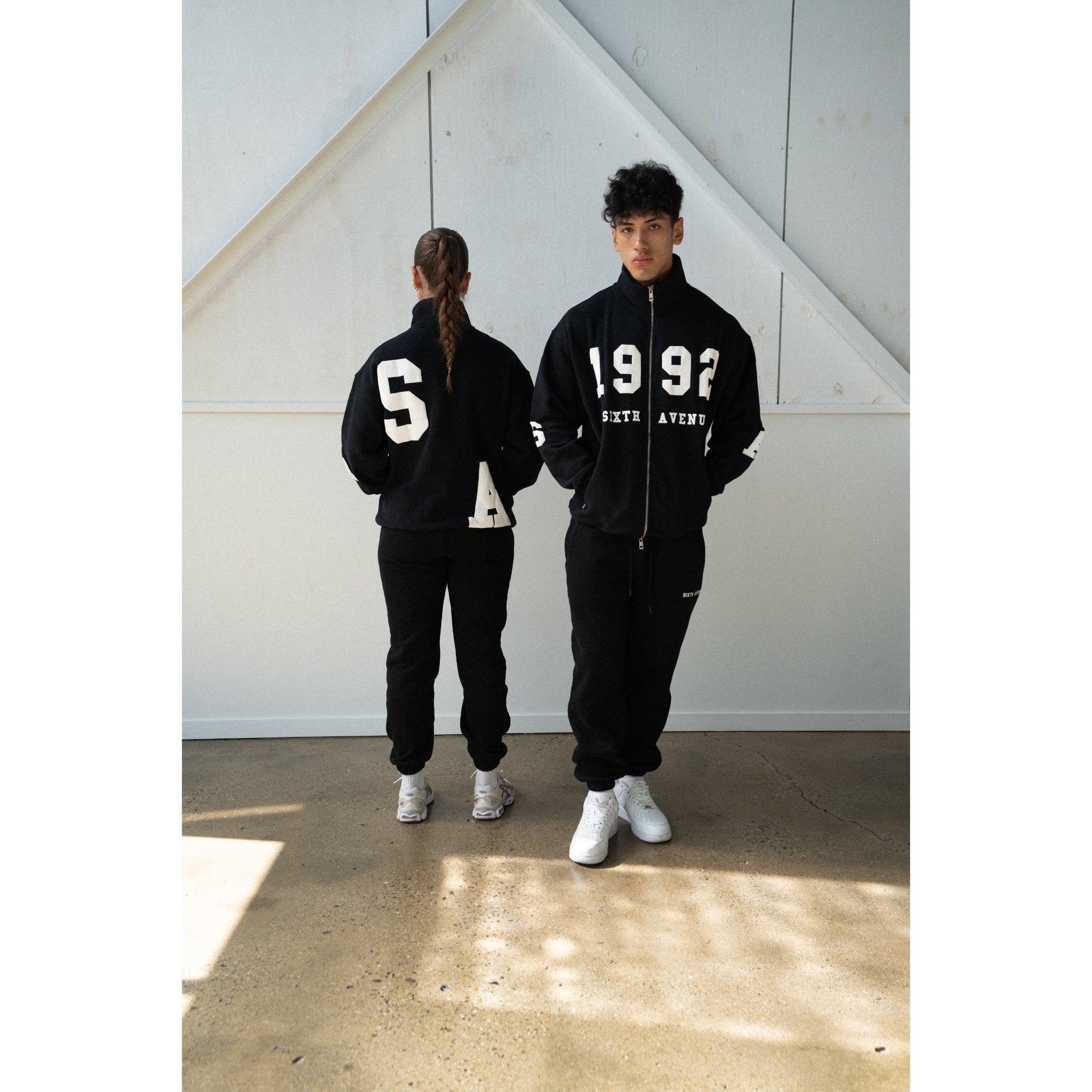 1992 DOUBLE ZIP JACKET - BLACK - Sixth Avenue