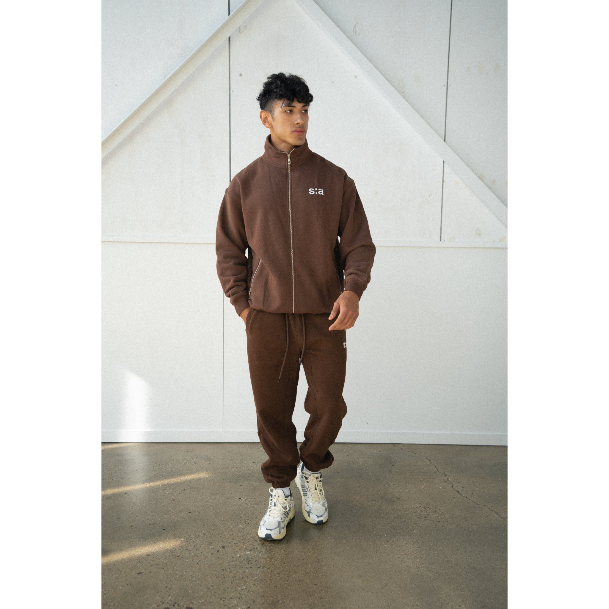 CHAMPIONS DOUBLE ZIPUP JACKET - BROWN - Sixth Avenue