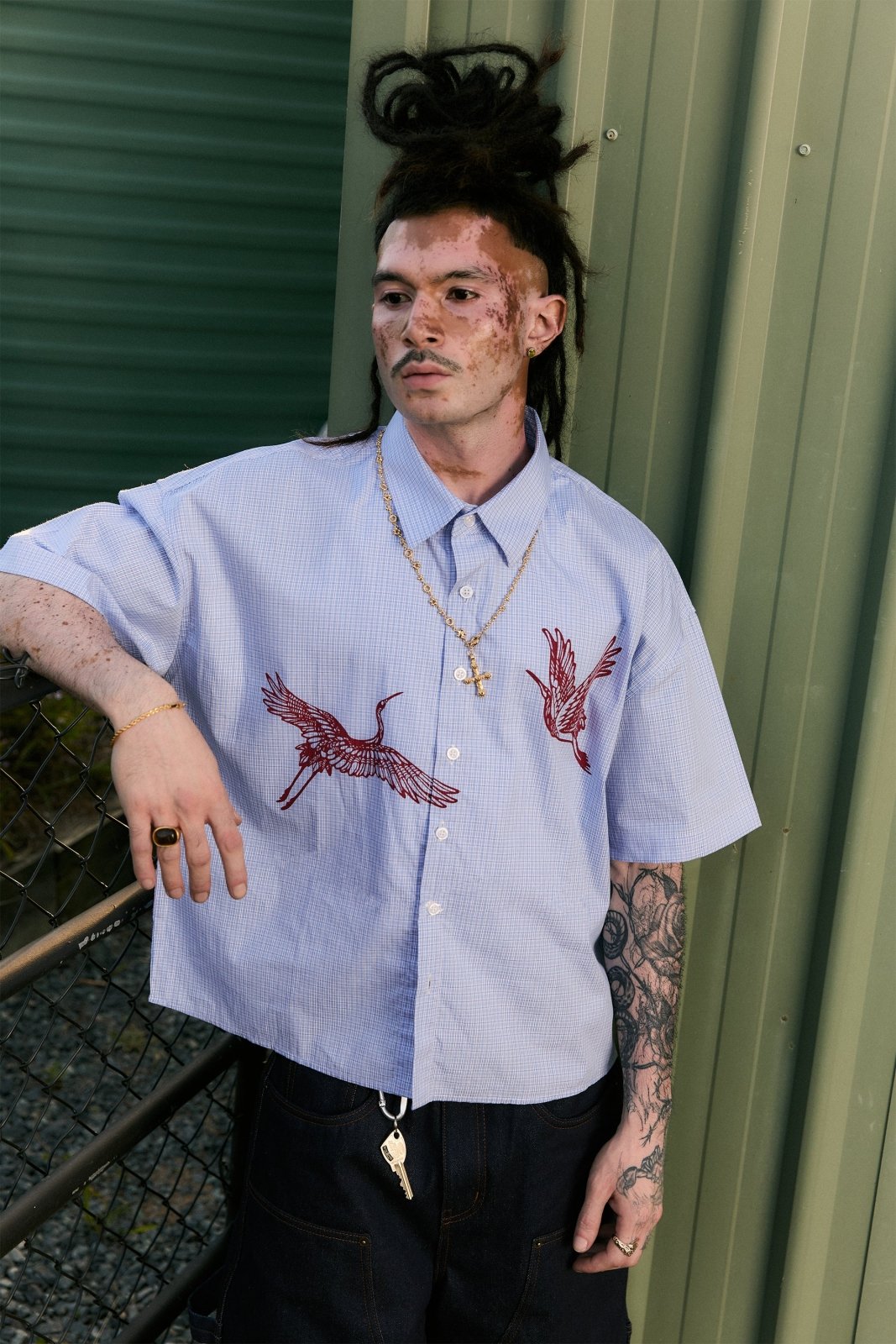 Crane Shirt - Blue Checks - Sixth Avenue