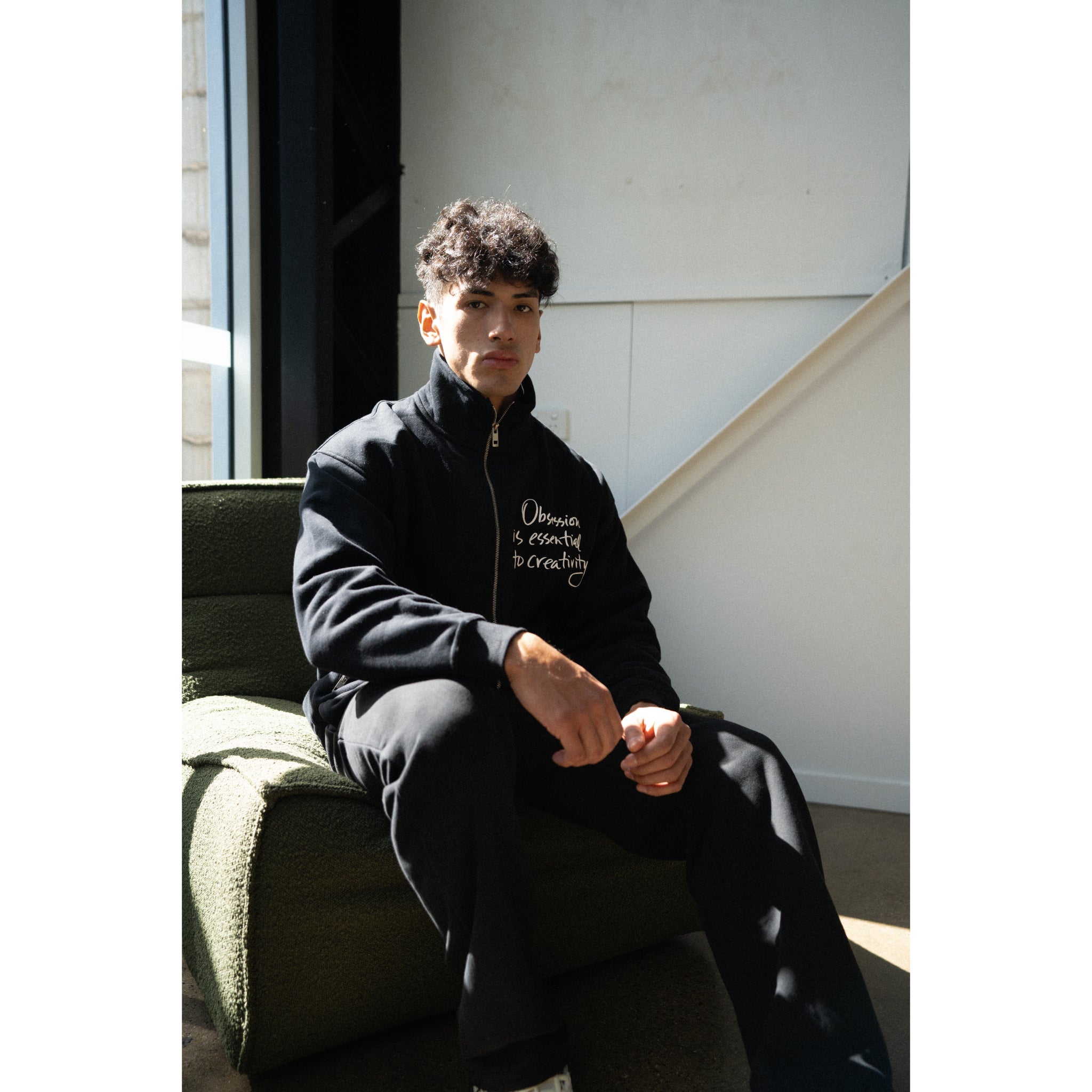 CREATIVITY DOUBLE ZIPUP JACKET - BLACK - Sixth Avenue