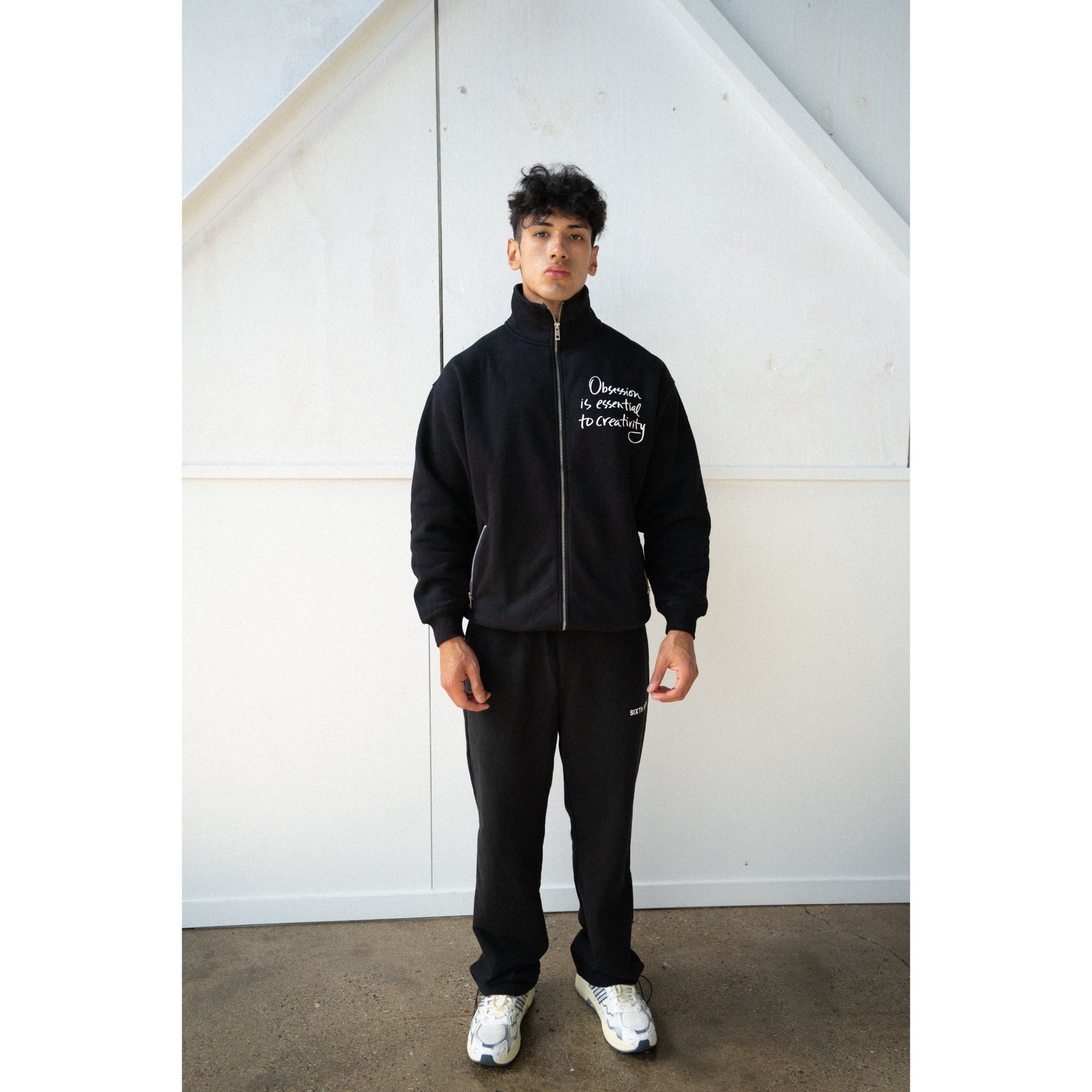 CREATIVITY DOUBLE ZIPUP JACKET - BLACK - Sixth Avenue