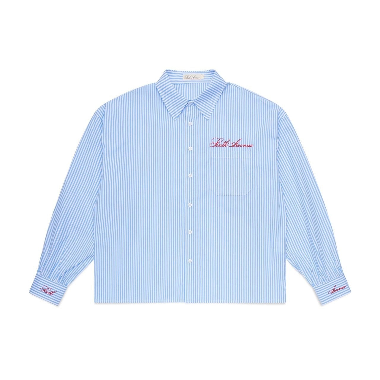 Holiday Shirt - Long Sleeve Blue Pinstripe