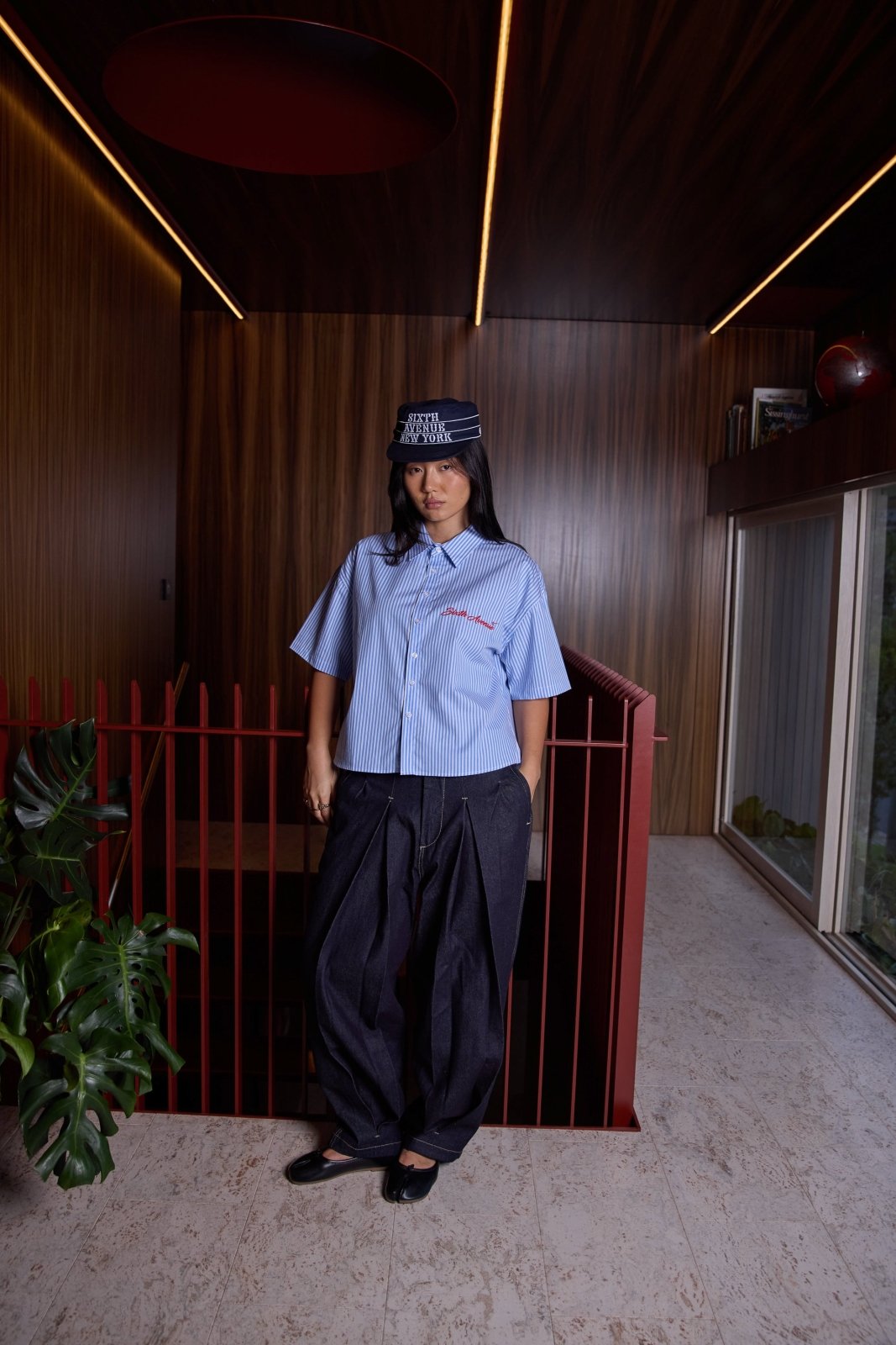 Holiday Shirt - Blue Pinstripe - Sixth Avenue