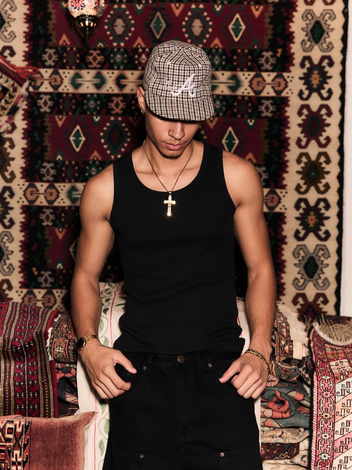 Houndstooth Avenue Cap - Sixth Avenue