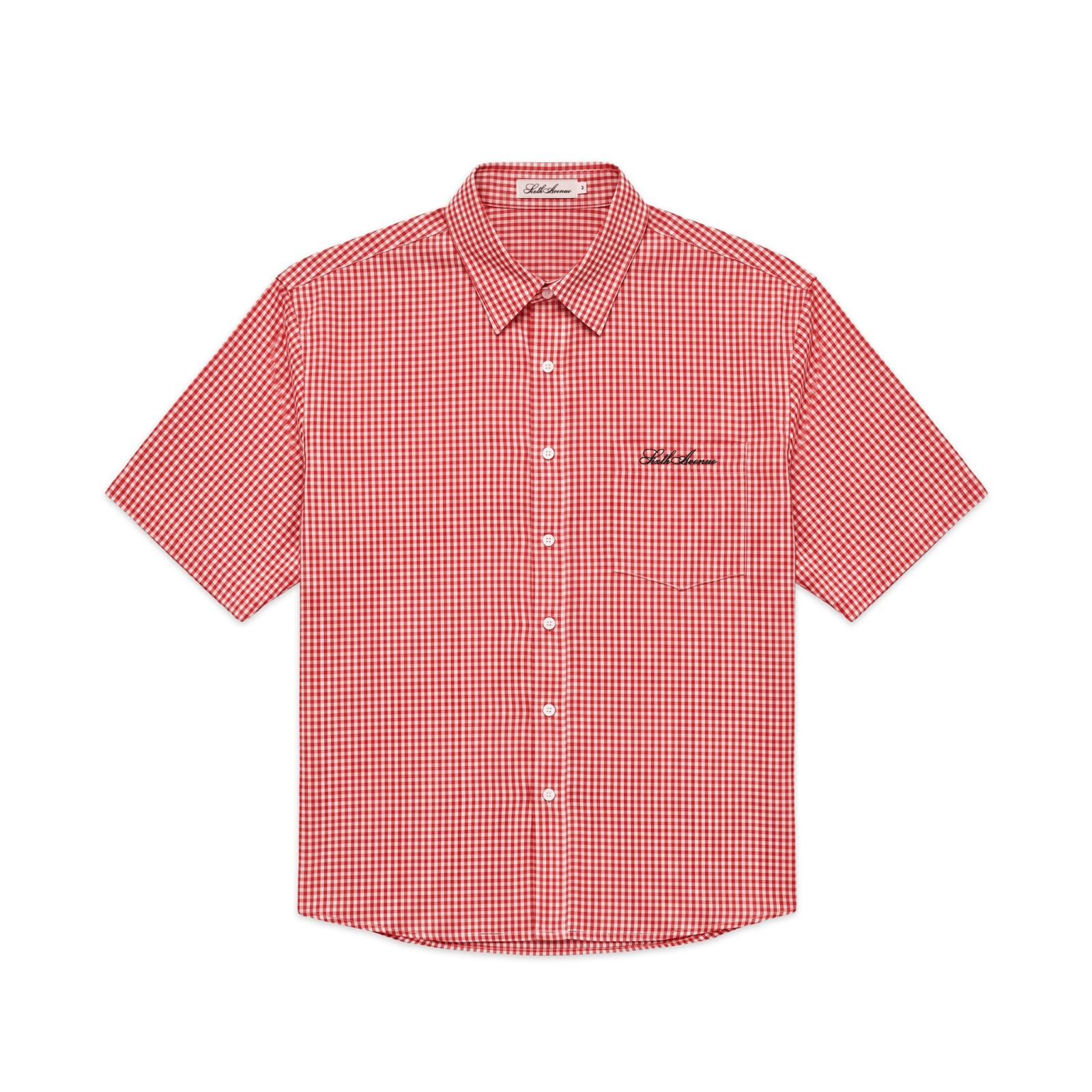 Kairaku Checkered Shirt - Red (Coming soon) - Sixth Avenue