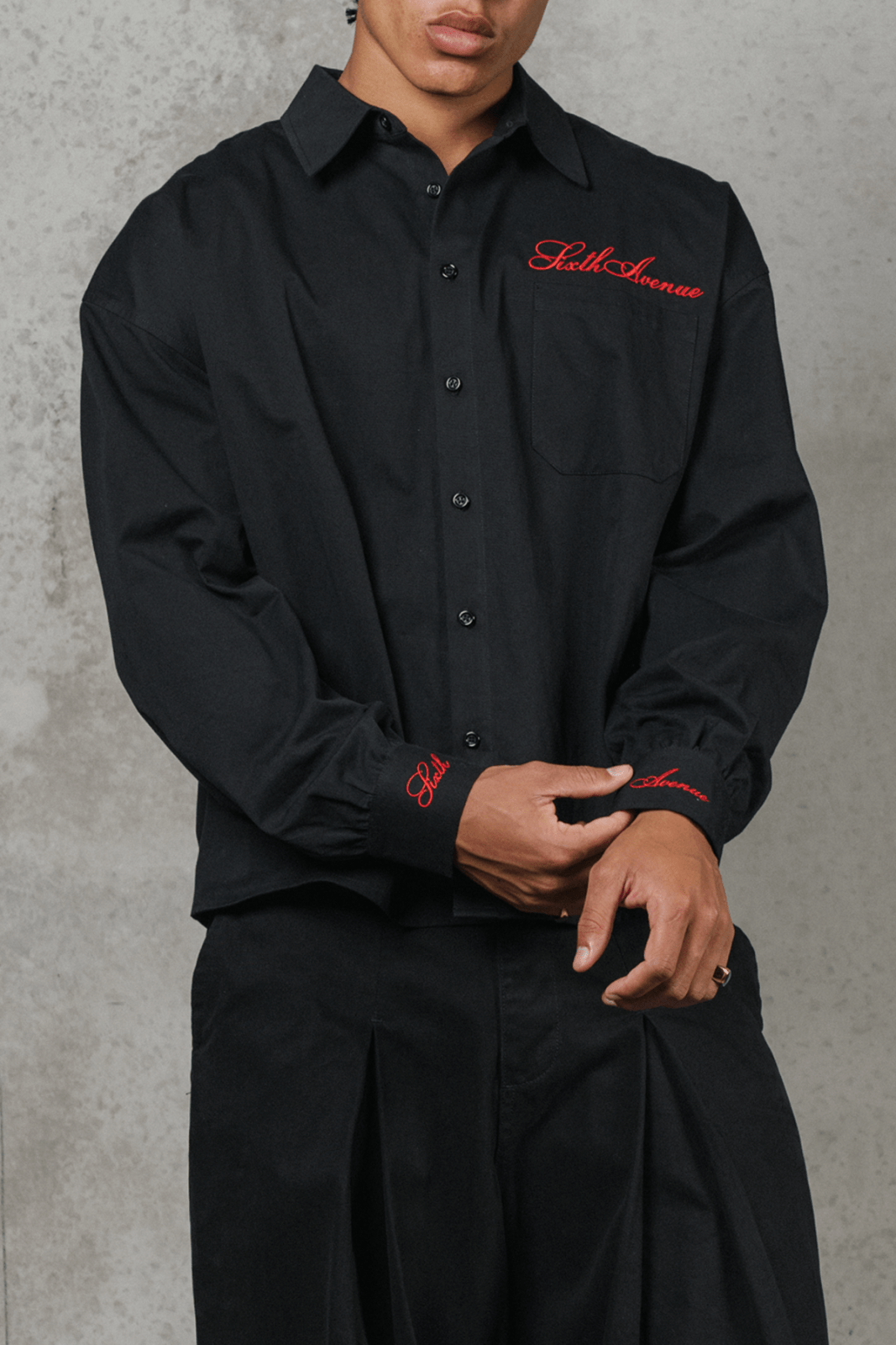 Midnight Long Sleeve Shirt - Sixth Avenue