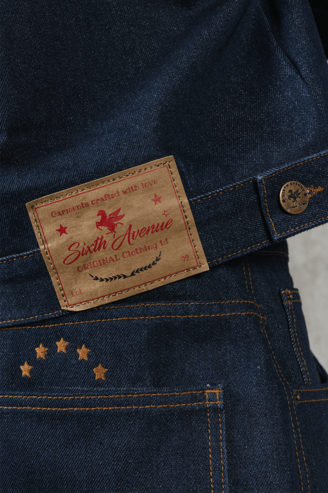 Raw Ember Denim Jacket - Sixth Avenue