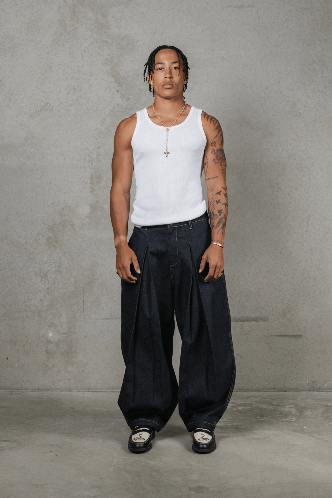 Raw Pleated Denim Pant - Sixth Avenue