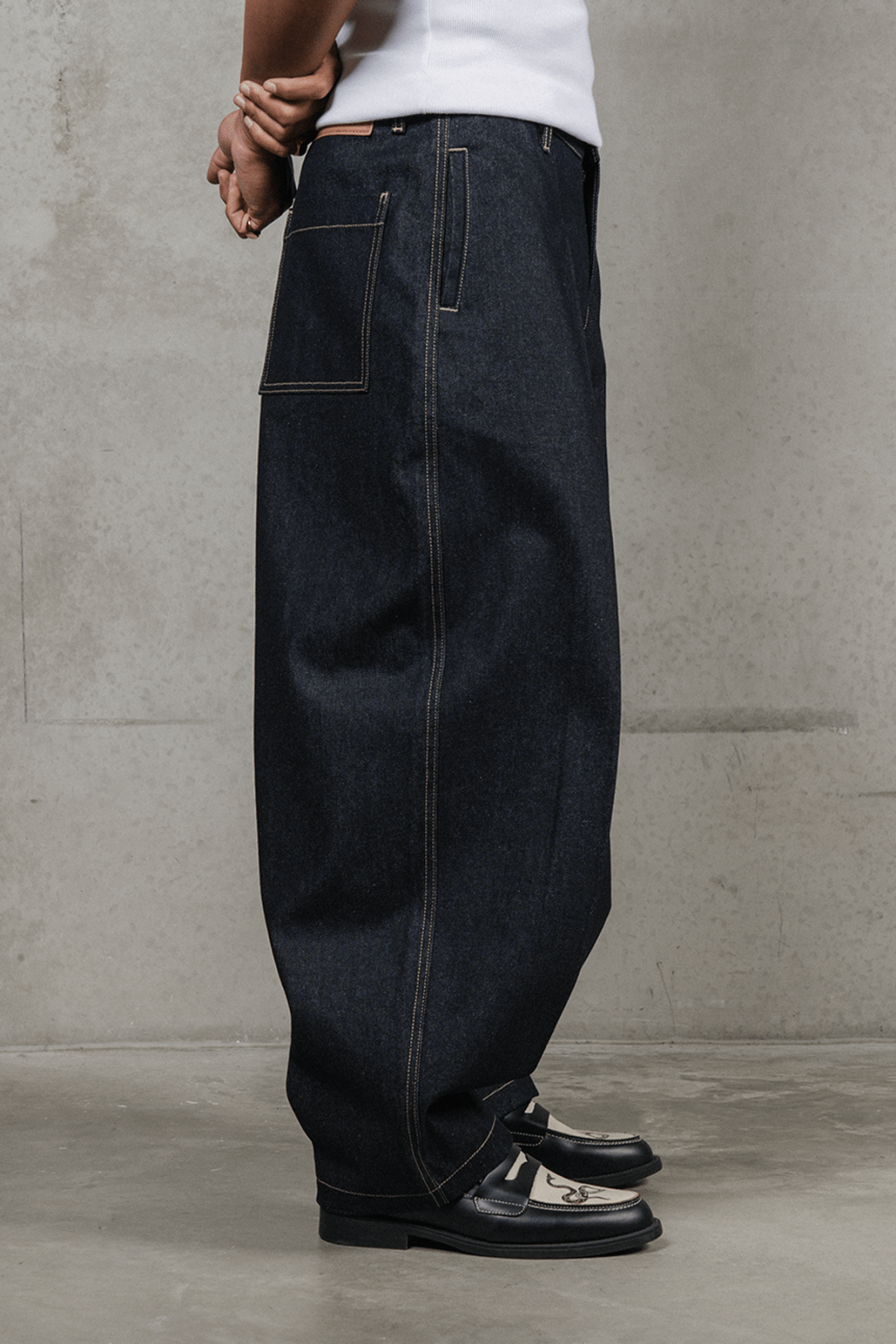 Raw Pleated Denim Pant - Sixth Avenue