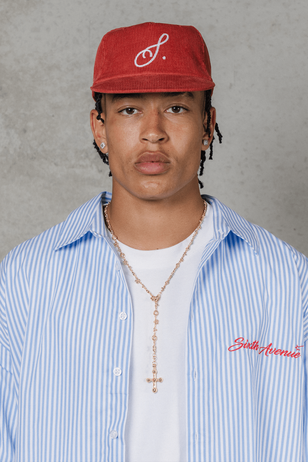 Signature Capital Cap - Corduroy Red - Sixth Avenue