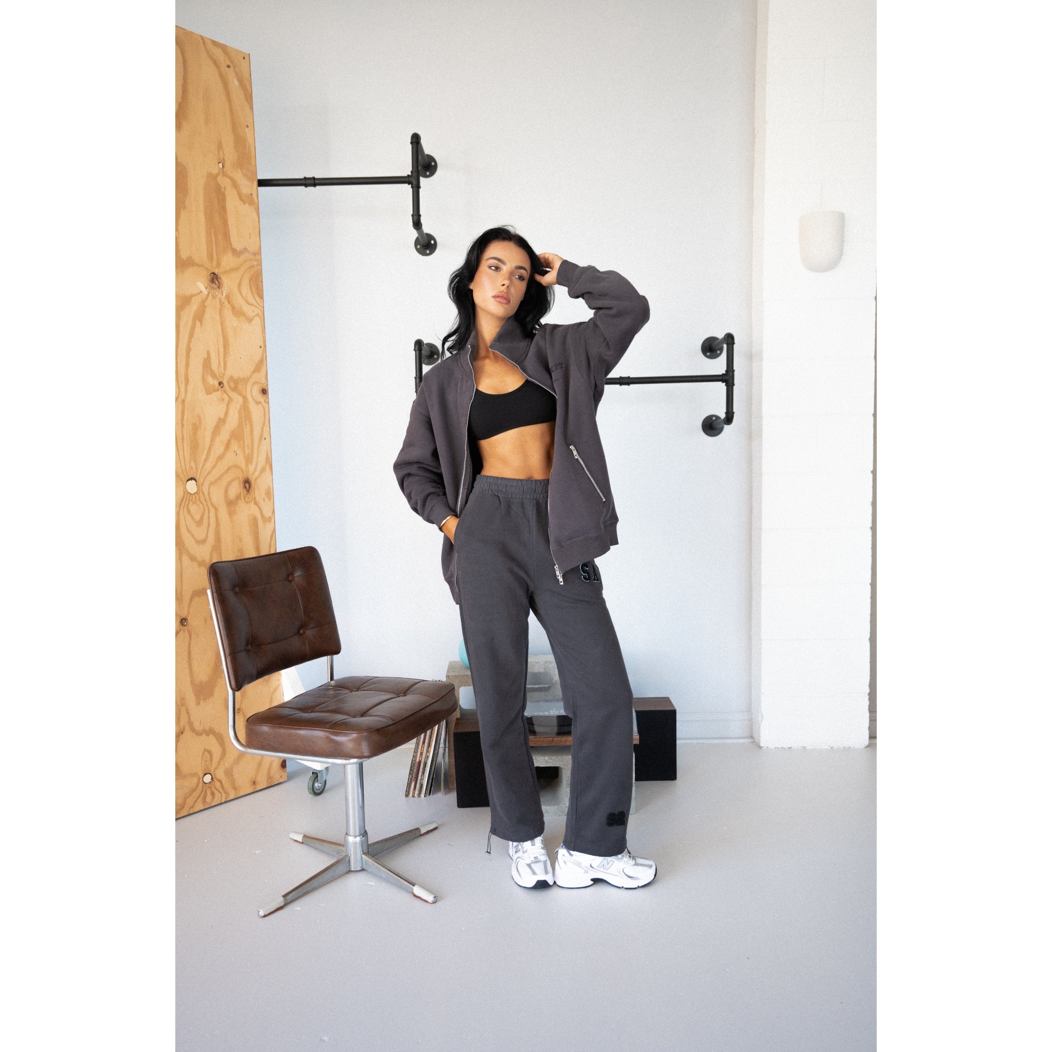 SIGNATURE ZIPUP JACKET - SMOKE GREY - Sixth Avenue