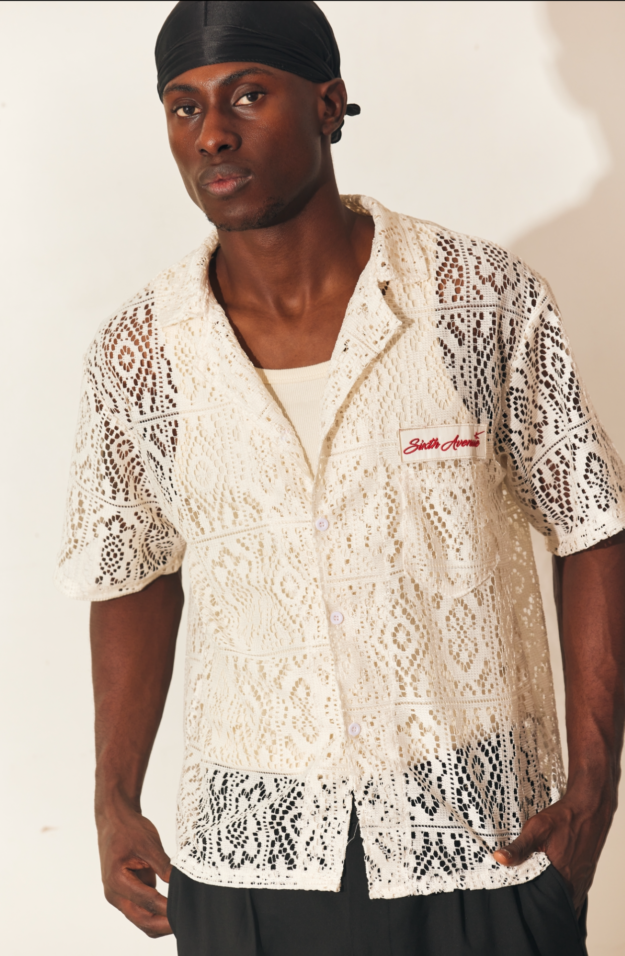 HOLIDAY LACED SHIRT - BEIGE