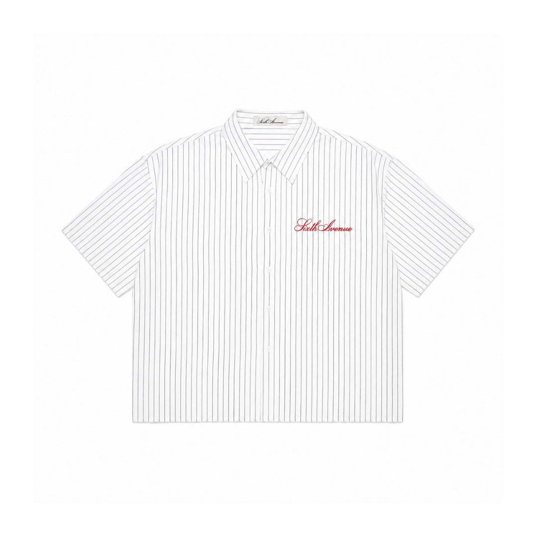 Holiday Shirt - White Pinstripe