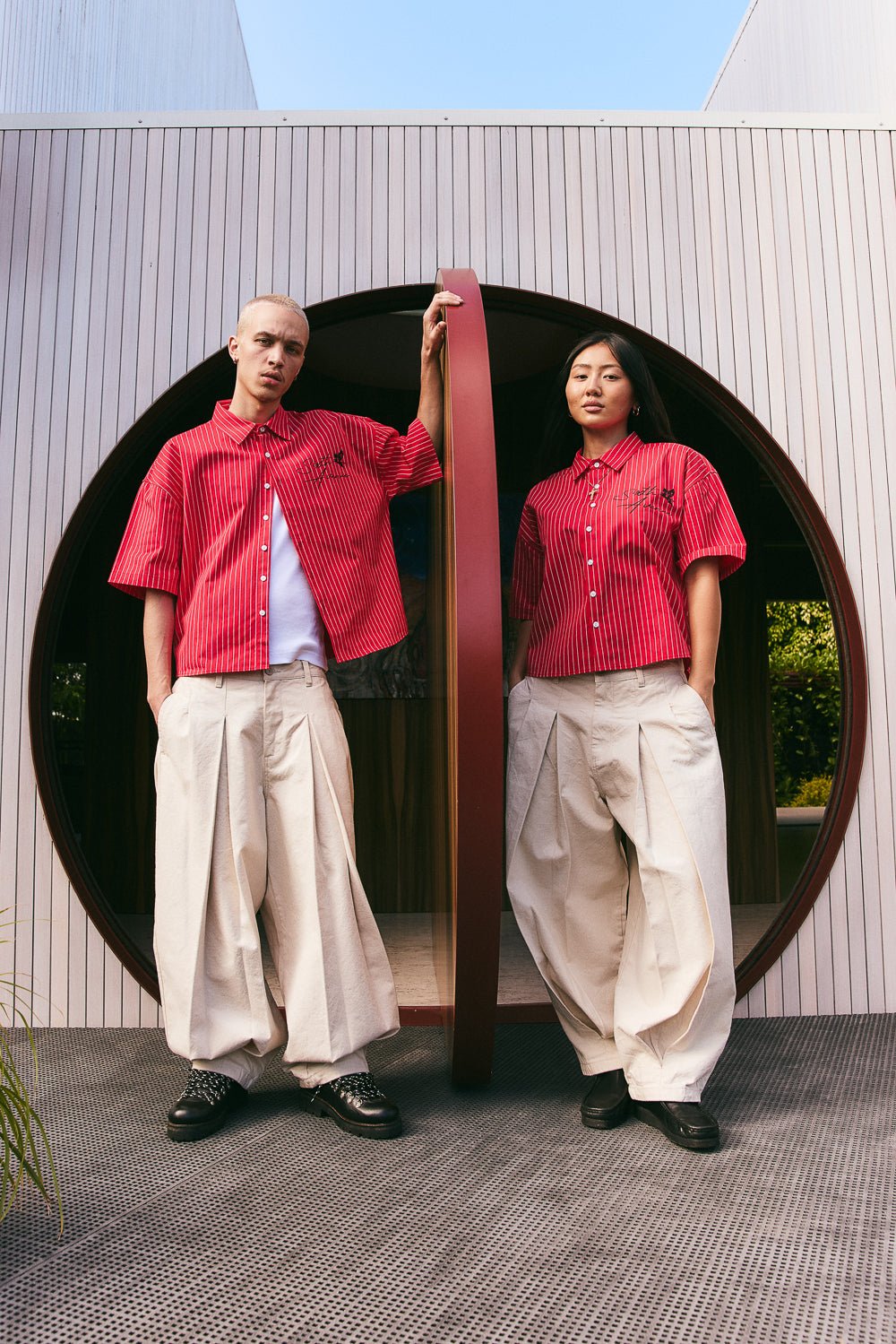 Pegasus Shirt - Red Pinstripe