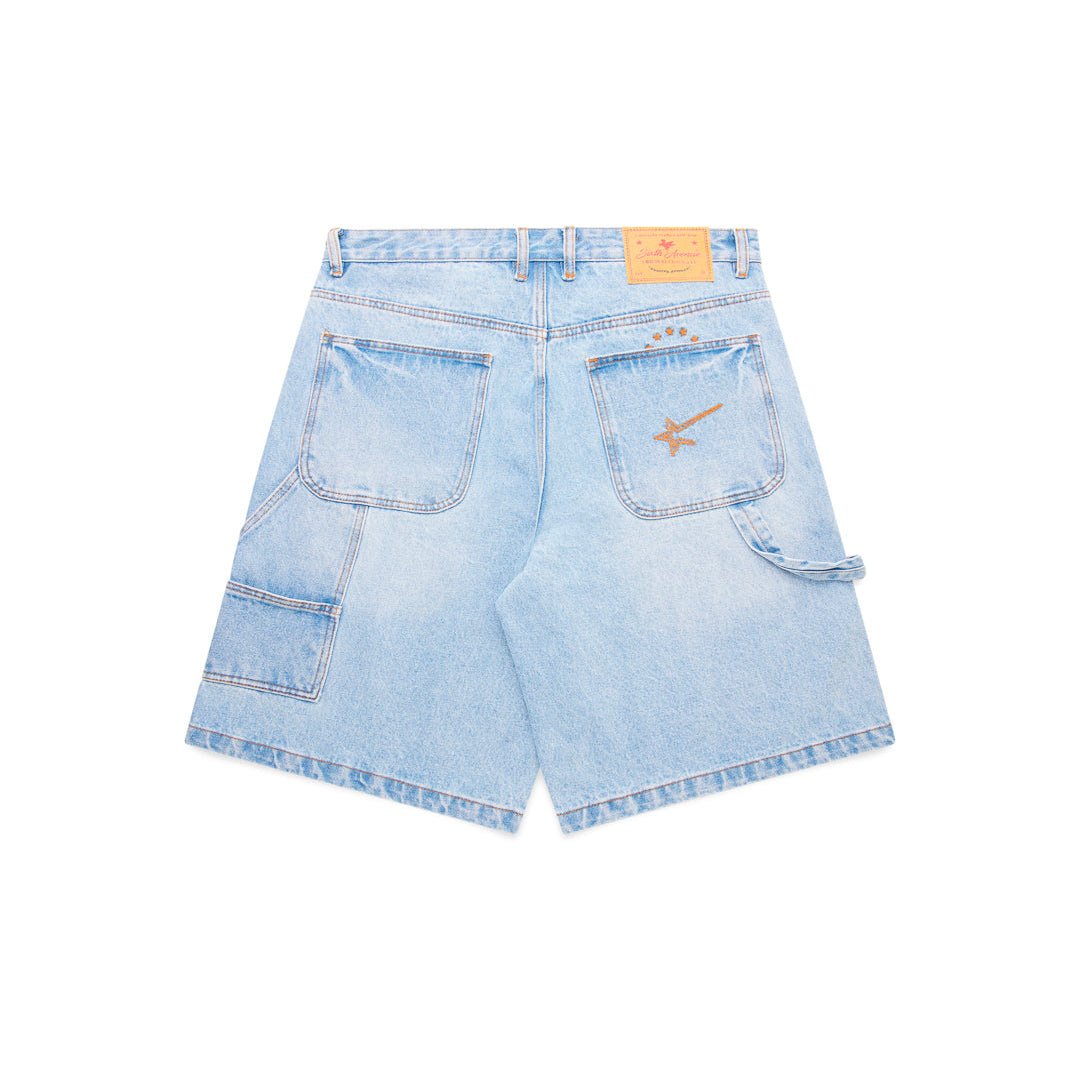 Holiday Denim Shorts - Light Blue - Sixth Avenue