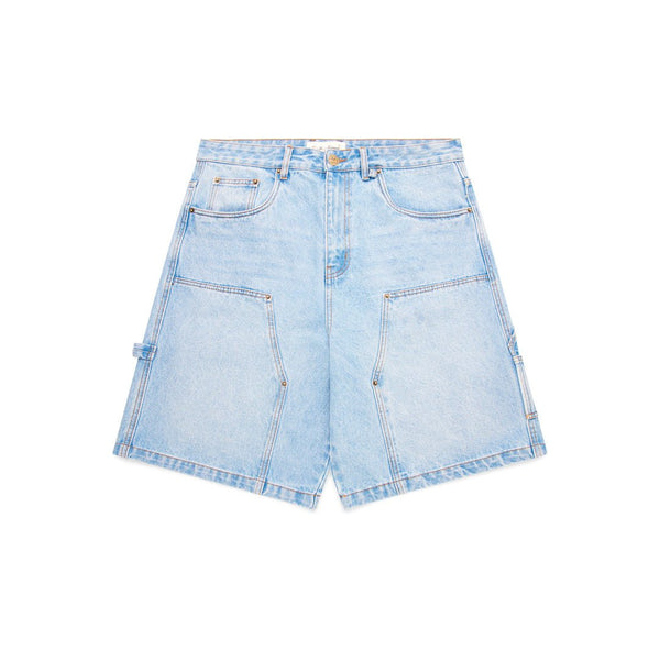 【KOOLOSET】Lightning Wishing Bermuda Denim EDIKTED Xtra Long Low Rise Denim Bermuda Shorts - LIGHT BLUE