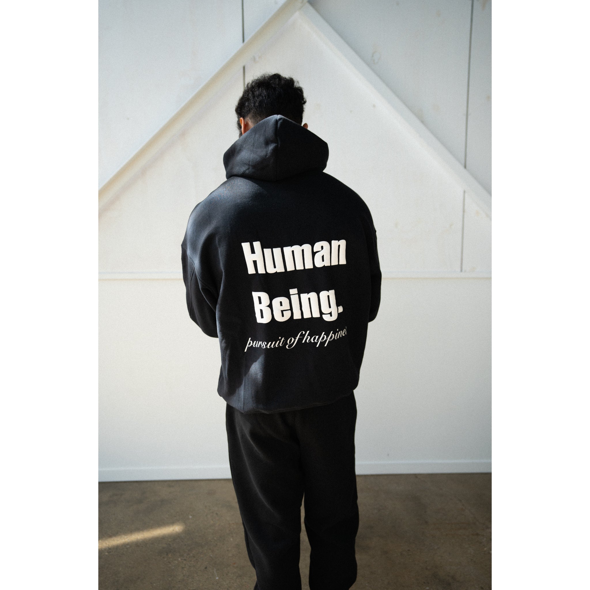 HUMAN BEING HOODIE - BLACK - Sixth Avenue