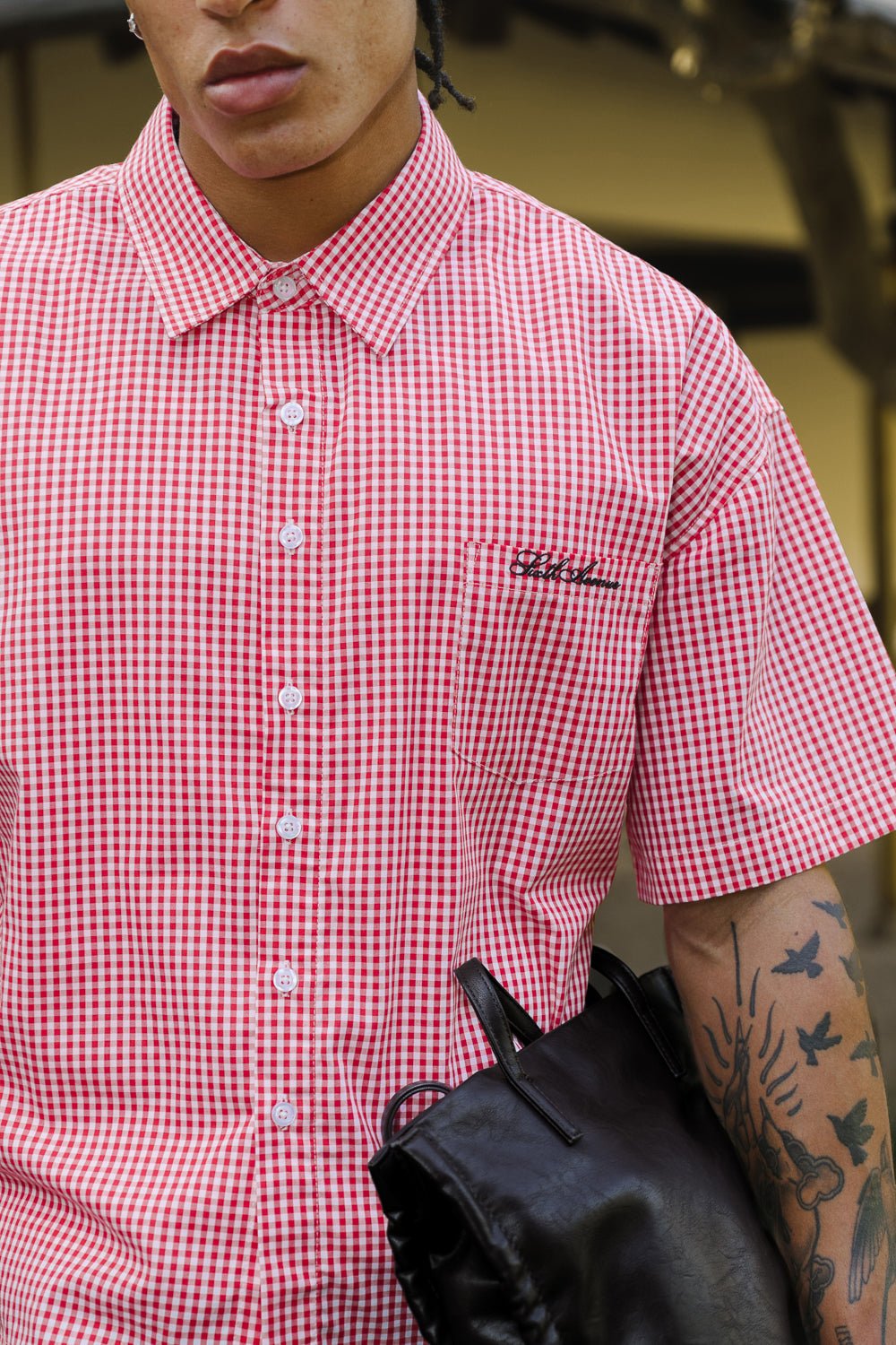 Kairaku Checkered Shirt - Red (Coming soon) - Sixth Avenue
