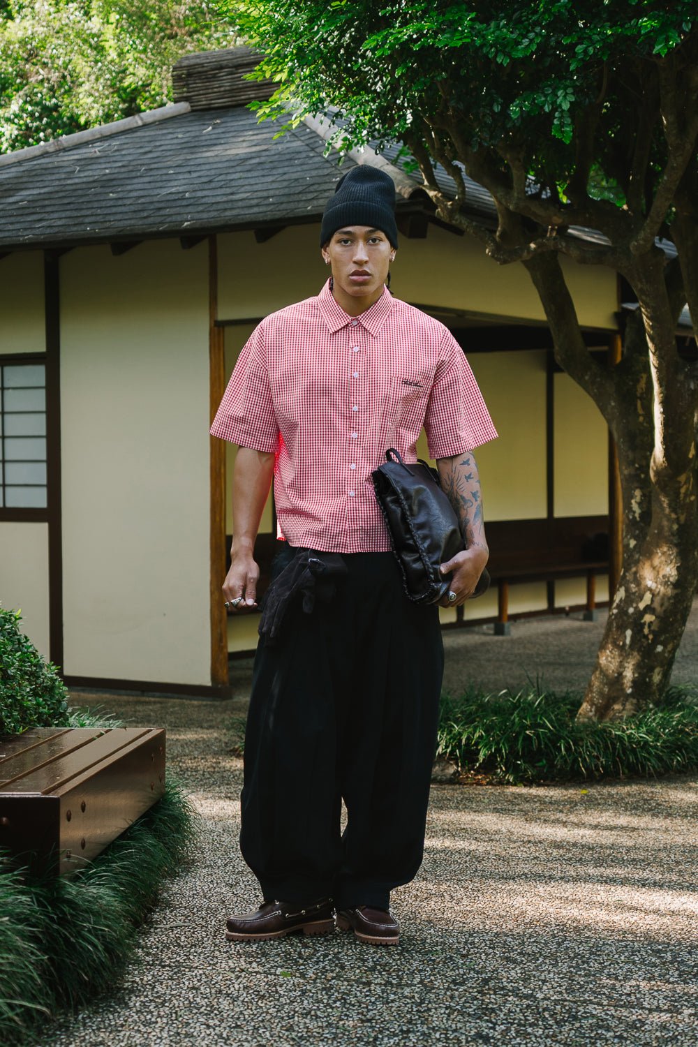 Kairaku Checkered Shirt - Red (Coming soon) - Sixth Avenue