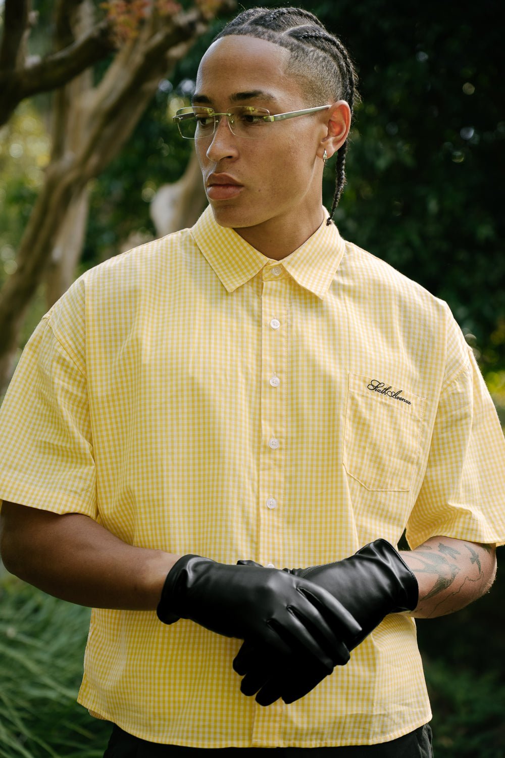 Kairaku Checkered Shirt - Yellow (Coming soon) - Sixth Avenue