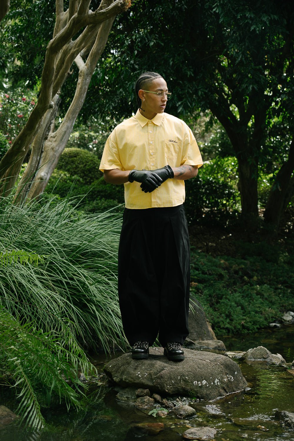 Kairaku Checkered Shirt - Yellow (Coming soon) - Sixth Avenue