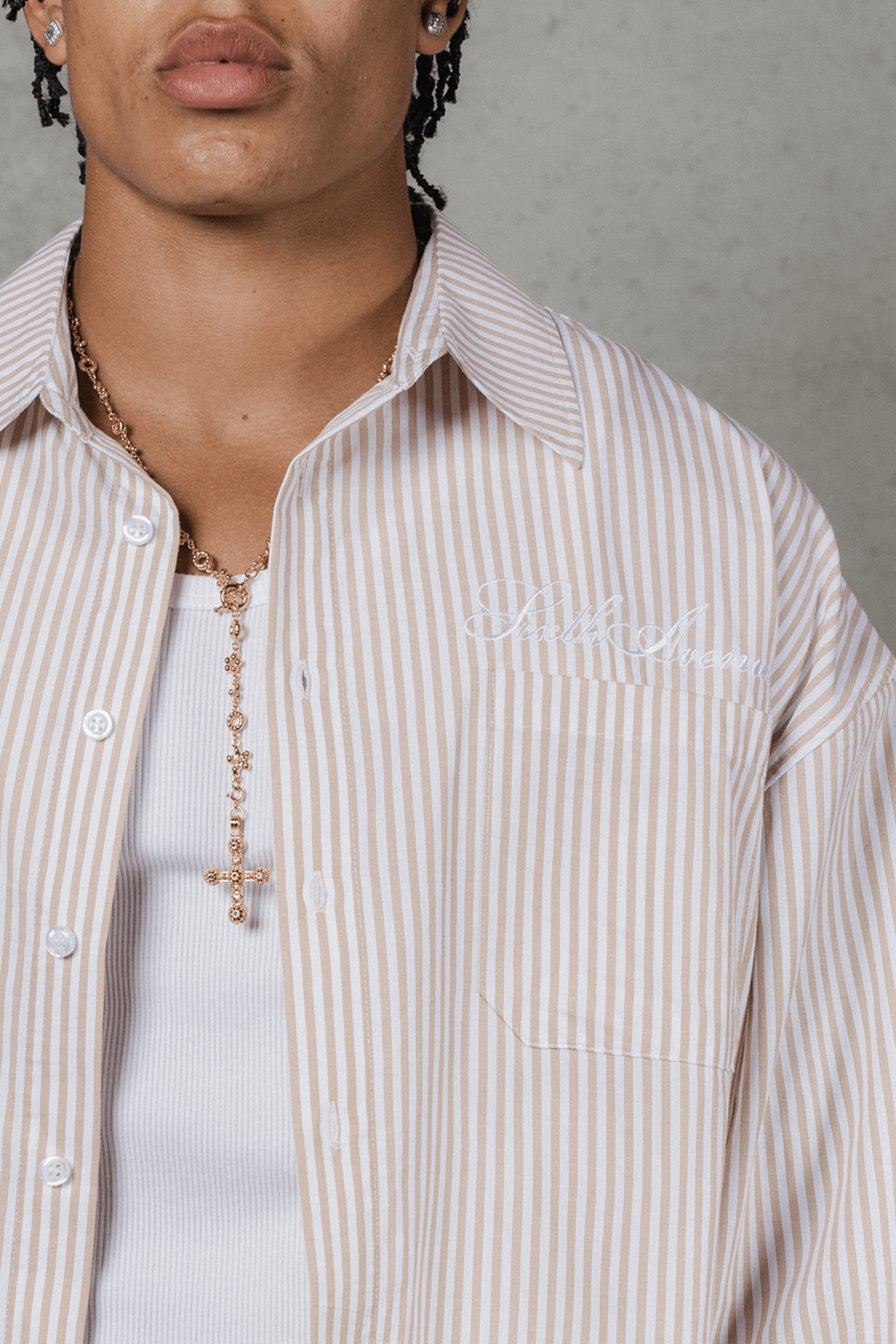 Latte Long Sleeve Shirt - Sixth Avenue
