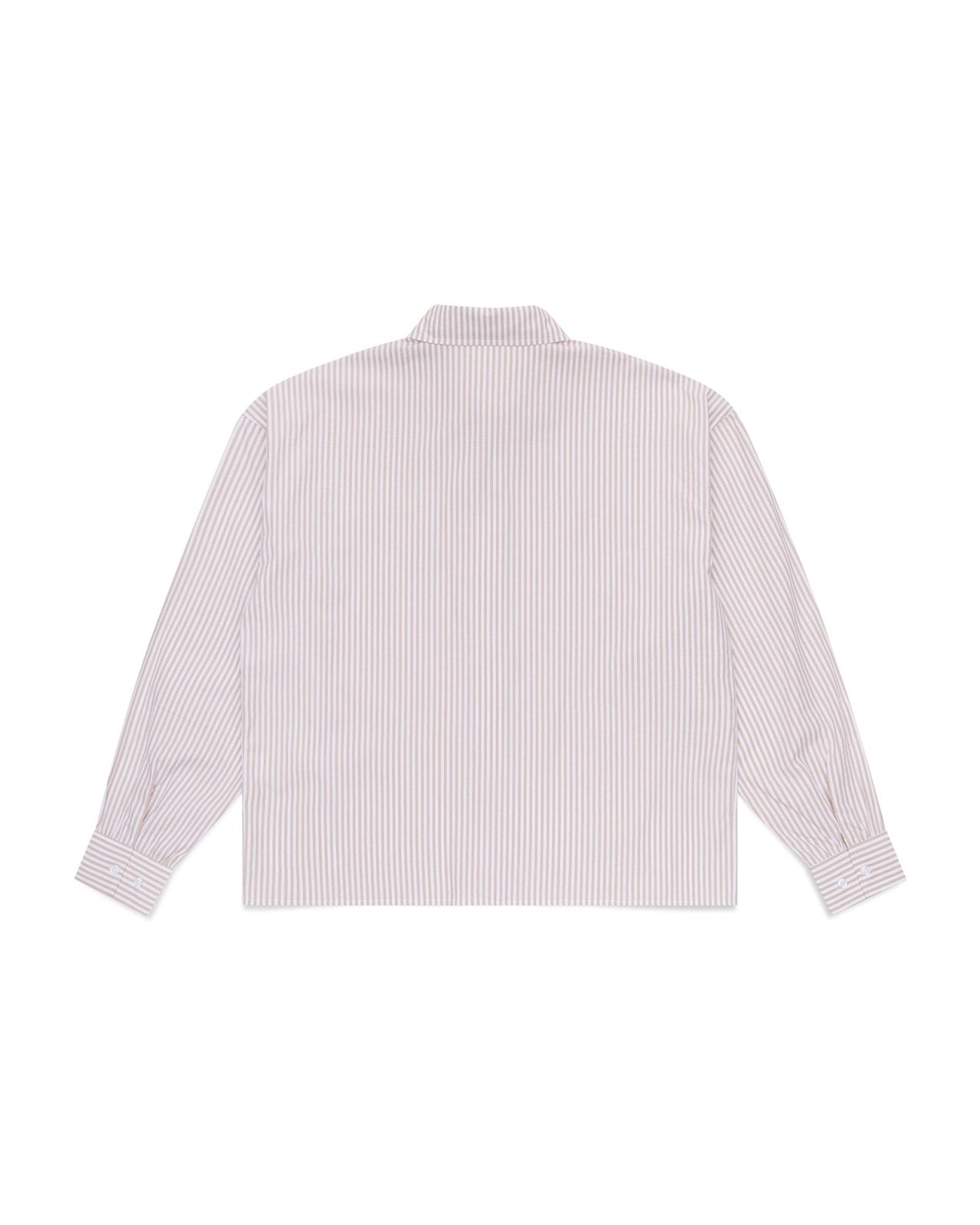 Latte Shirt - Beige Pinstripe