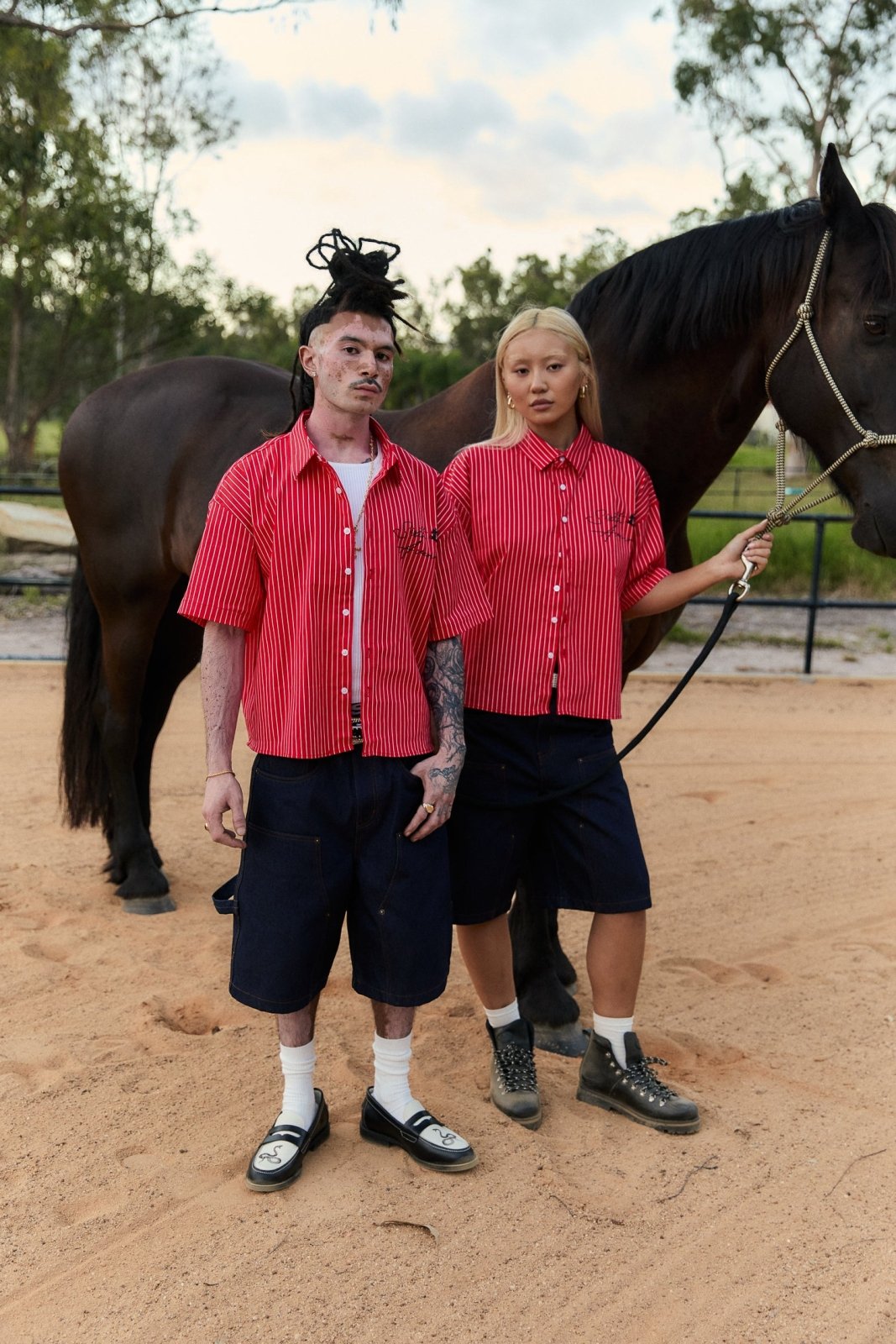 Pegasus Shirt - Red Pinstripe - Sixth Avenue