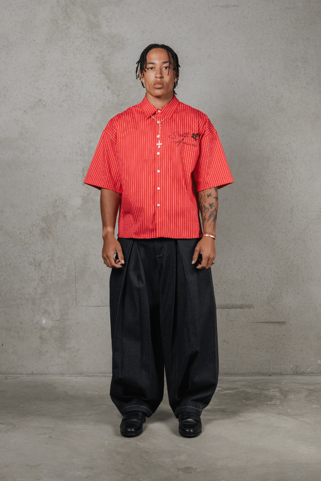 Pegasus Shirt - Red Pinstripe - Sixth Avenue