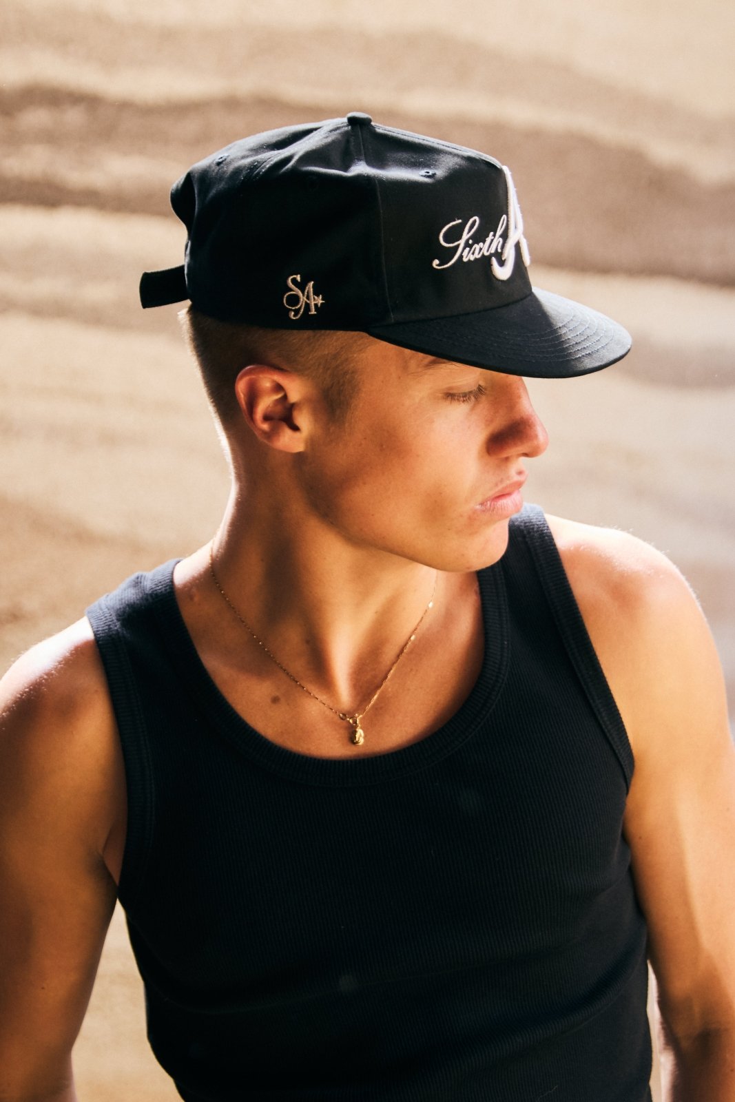 Script Cap - Black - Sixth Avenue