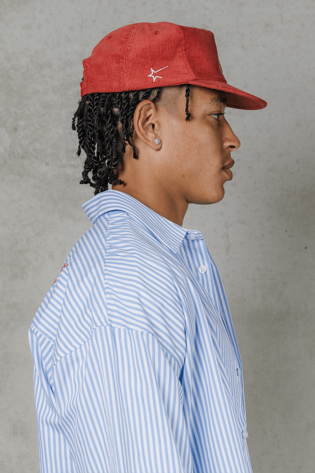 Signature Capital Cap - Corduroy Red - Sixth Avenue