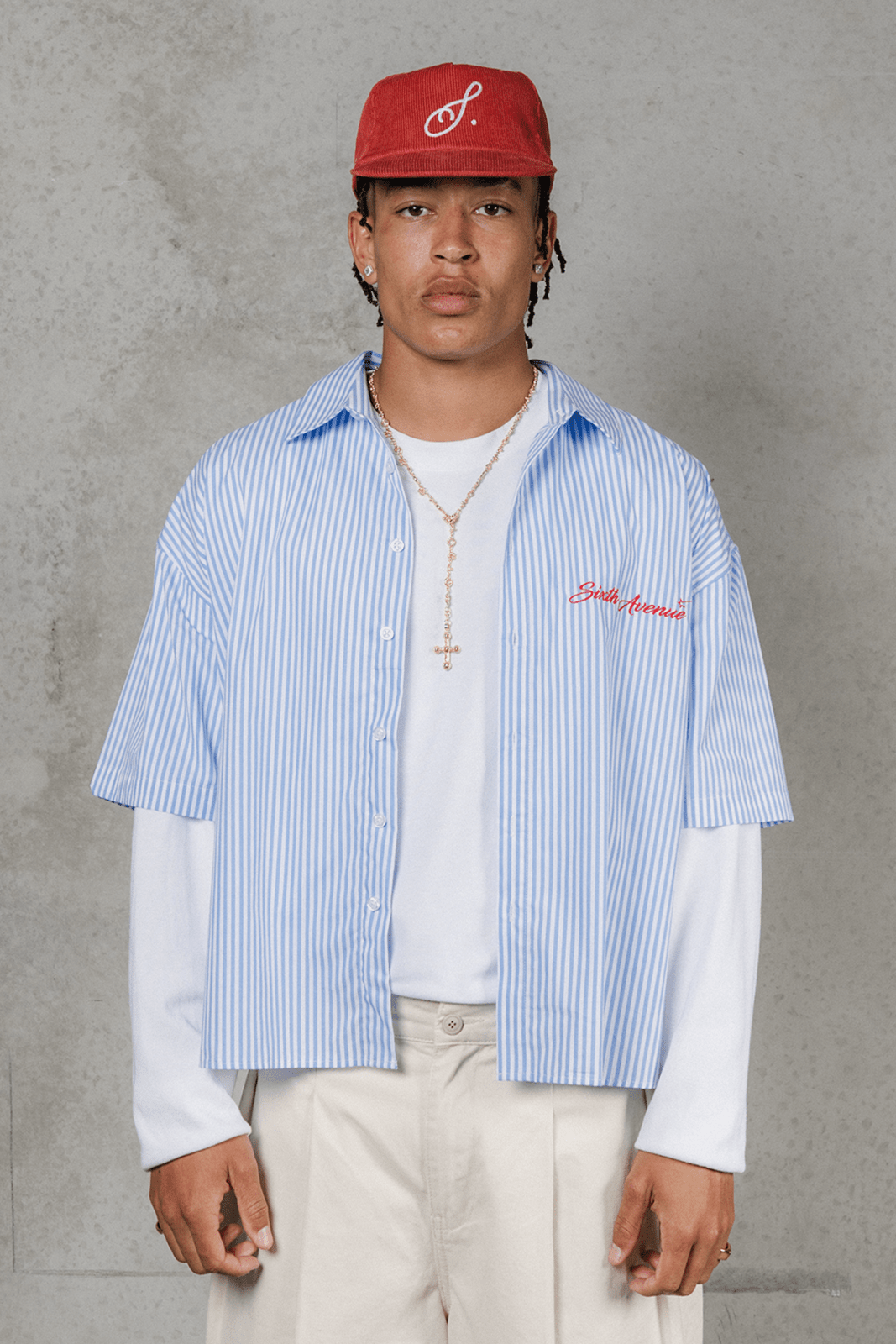 Signature Capital Cap - Corduroy Red - Sixth Avenue